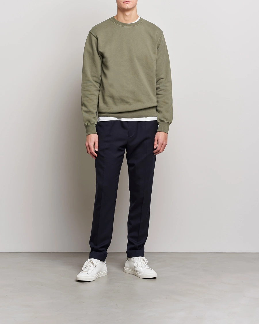 Herre | Gensere | Colorful Standard | Classic Organic Crew Neck Sweat Dusty Olive