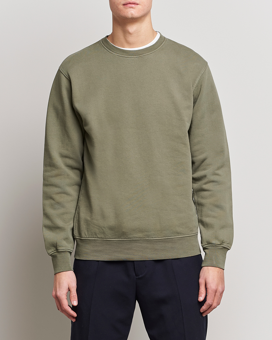 Herre | Avdelinger | Colorful Standard | Classic Organic Crew Neck Sweat Dusty Olive