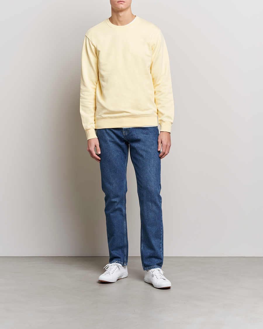 Herre | Gensere | Colorful Standard | Classic Organic Crew Neck Sweat Soft Yellow