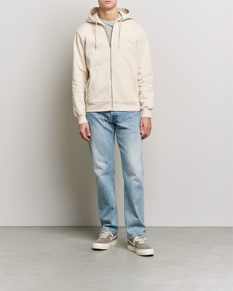 Herre | Gensere | Colorful Standard | Classic Organic Full Zip Hood Ivory White