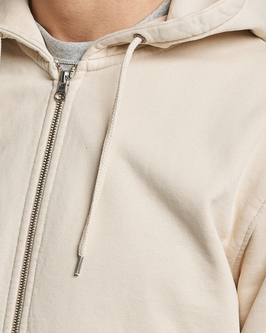 Herre | Gensere | Colorful Standard | Classic Organic Full Zip Hood Ivory White