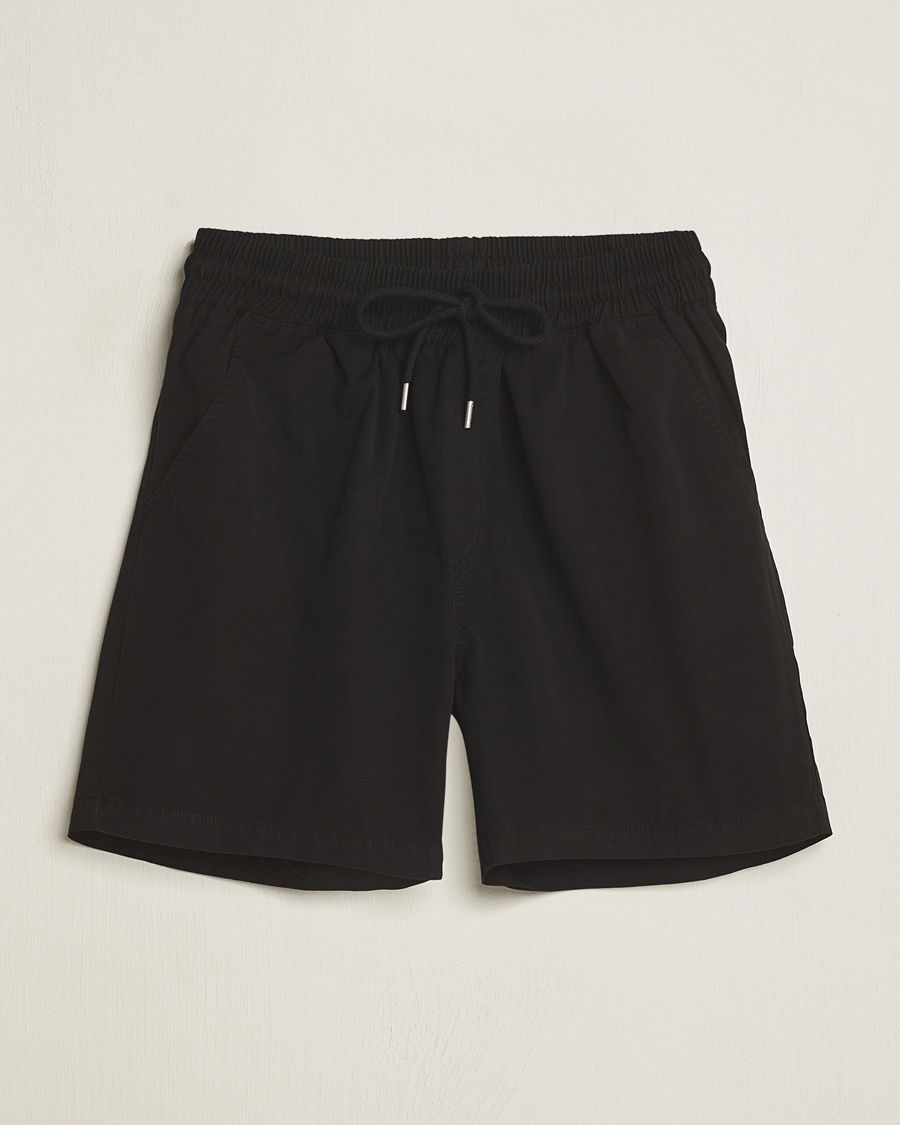 Herre | Shorts | Colorful Standard | Classic Organic Twill Drawstring Shorts Deep Black