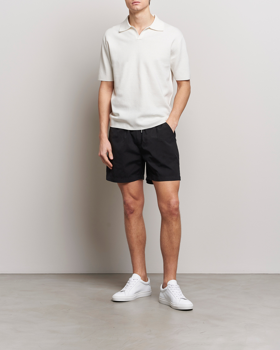 Herre | Shorts | Colorful Standard | Classic Organic Twill Drawstring Shorts Deep Black