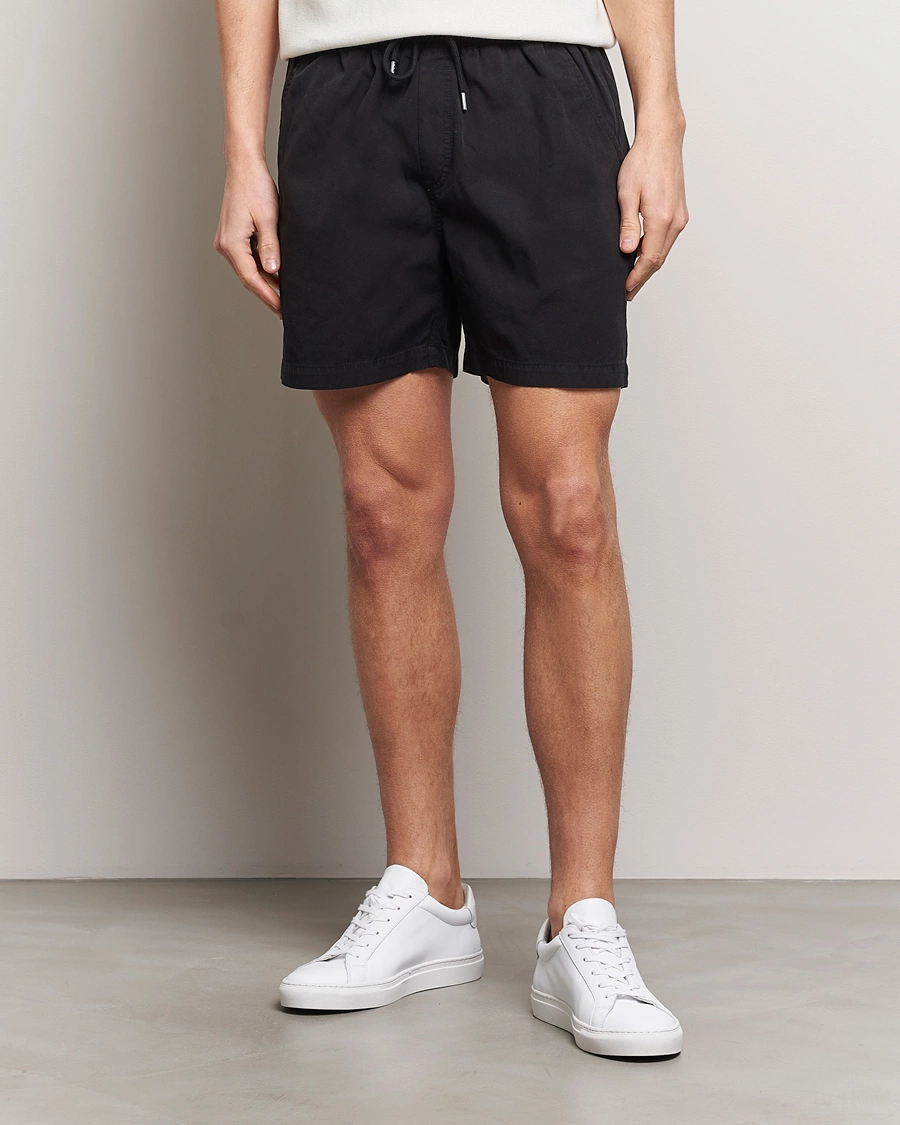 Herre | Shorts | Colorful Standard | Classic Organic Twill Drawstring Shorts Deep Black