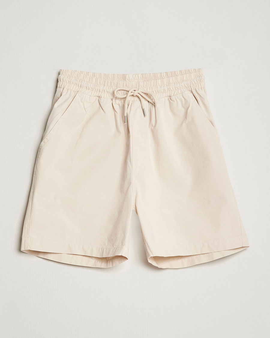 Herre | Shorts | Colorful Standard | Classic Organic Twill Drawstring Shorts Ivory White