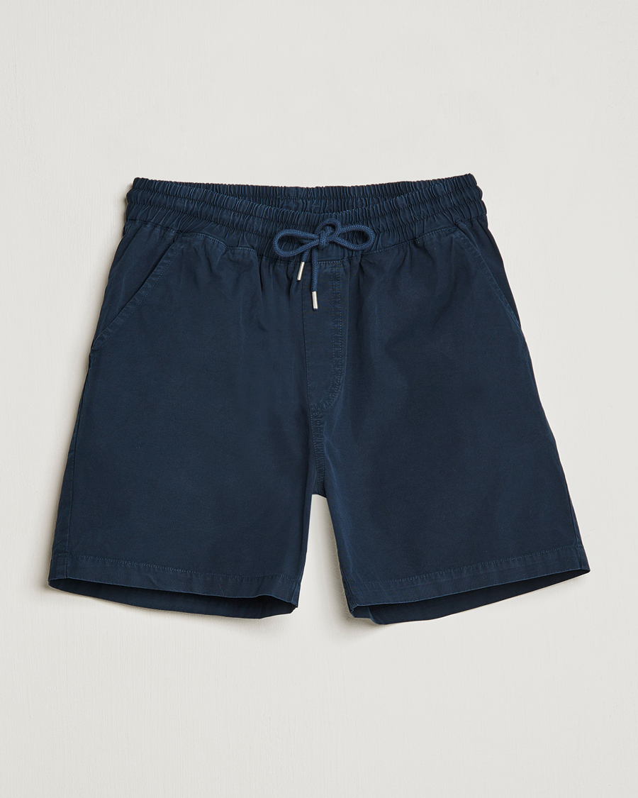 Herre | Shorts | Colorful Standard | Classic Organic Twill Drawstring Shorts Navy Blue