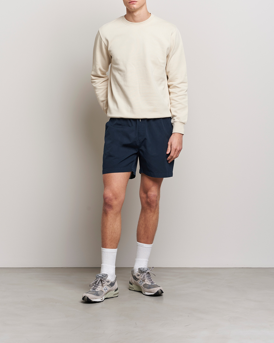 Herre | Shorts | Colorful Standard | Classic Organic Twill Drawstring Shorts Navy Blue