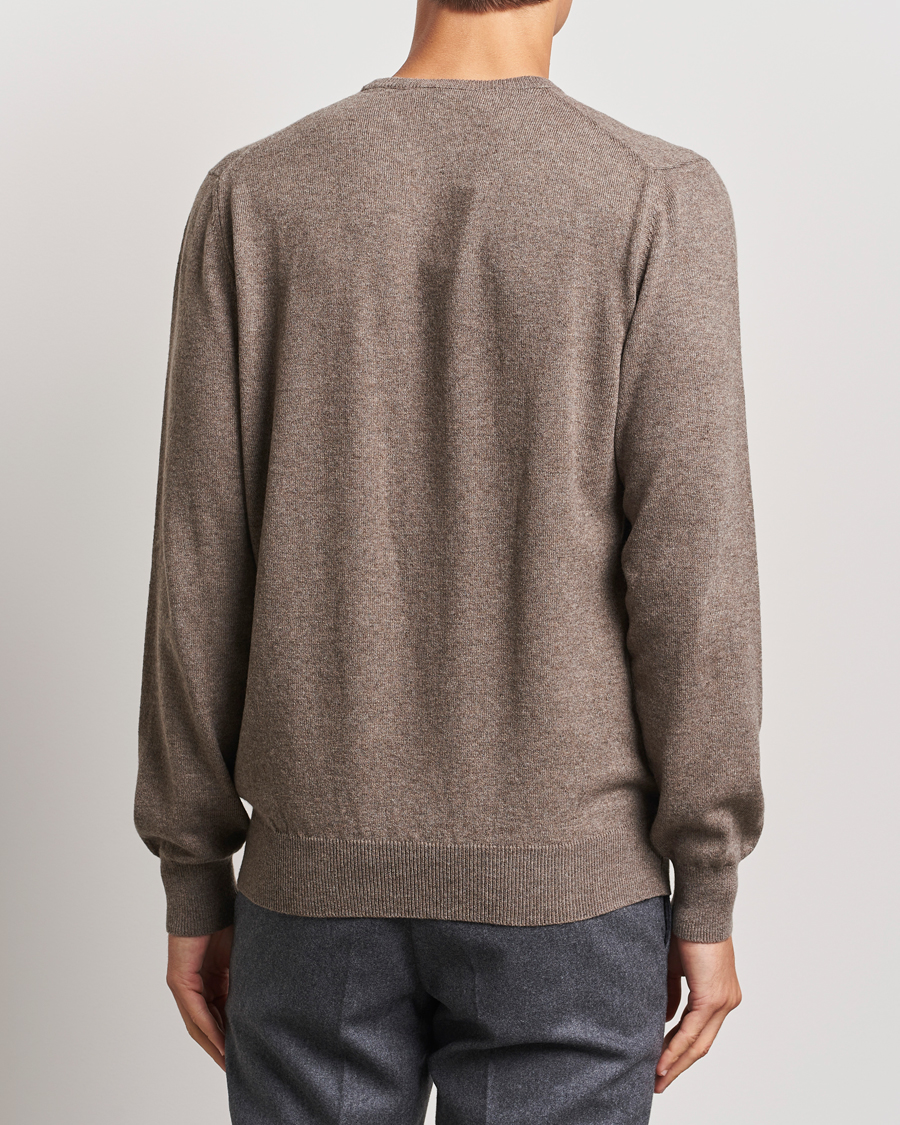 Herre | Gensere | Piacenza Cashmere | Cashmere Crew Neck Sweater Brown
