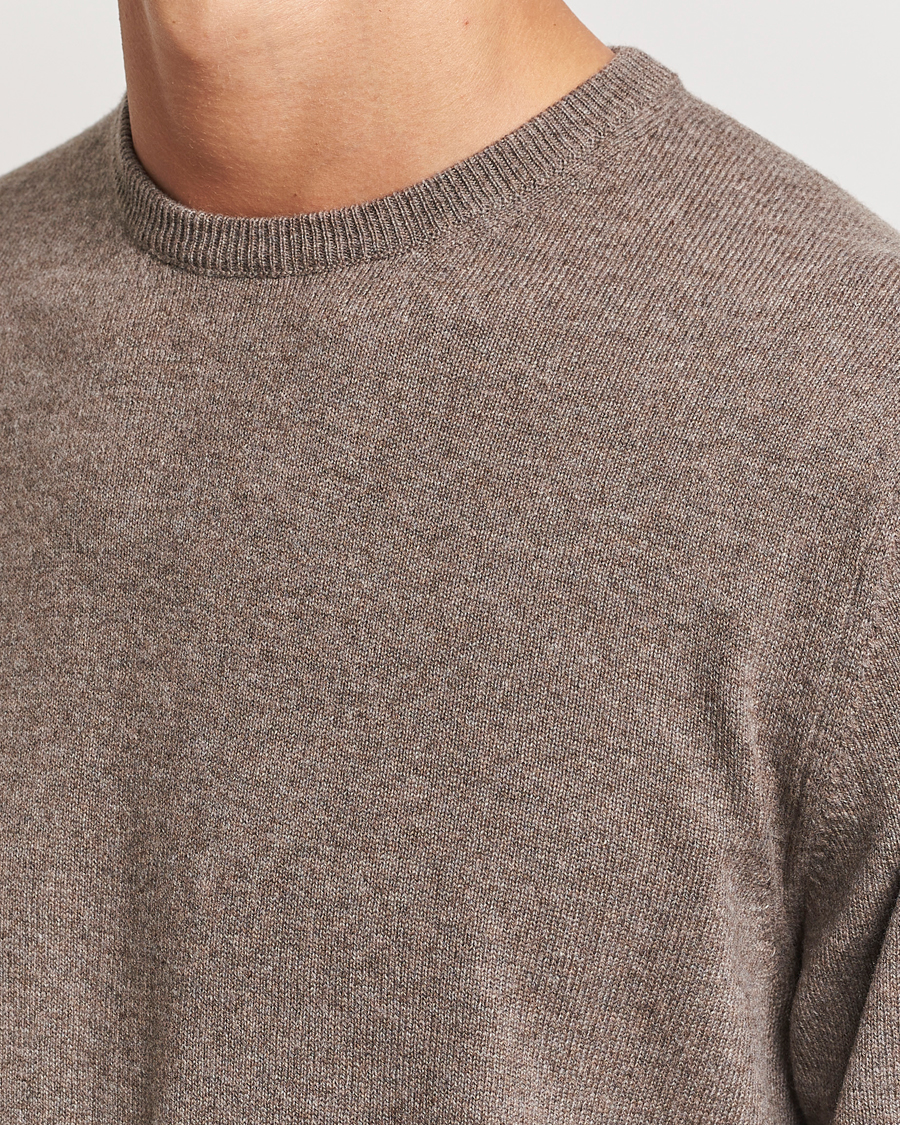 Herre | Gensere | Piacenza Cashmere | Cashmere Crew Neck Sweater Brown