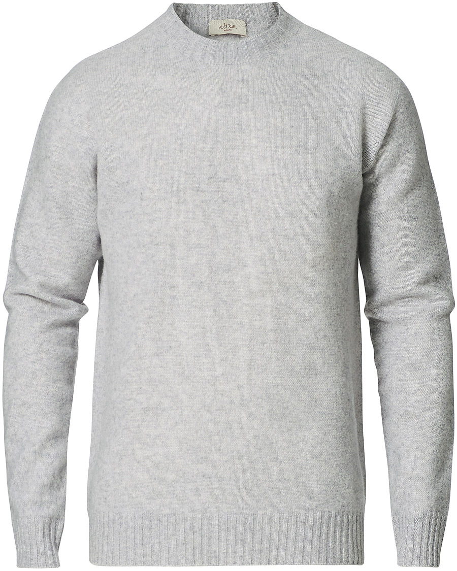 Herre | Gensere | Altea | Wool/Cashmere Crew Neck Sweater Light Grey