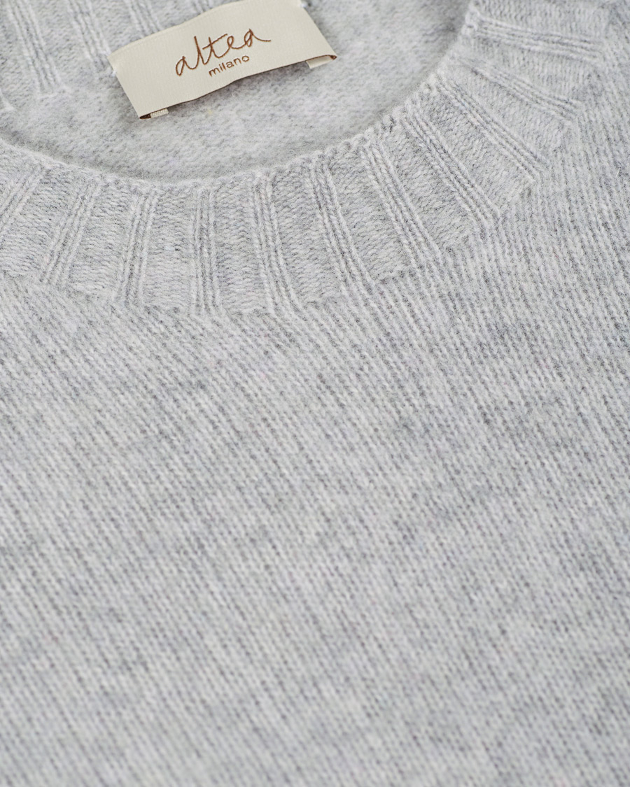 Herre | Gensere | Altea | Wool/Cashmere Crew Neck Sweater Light Grey