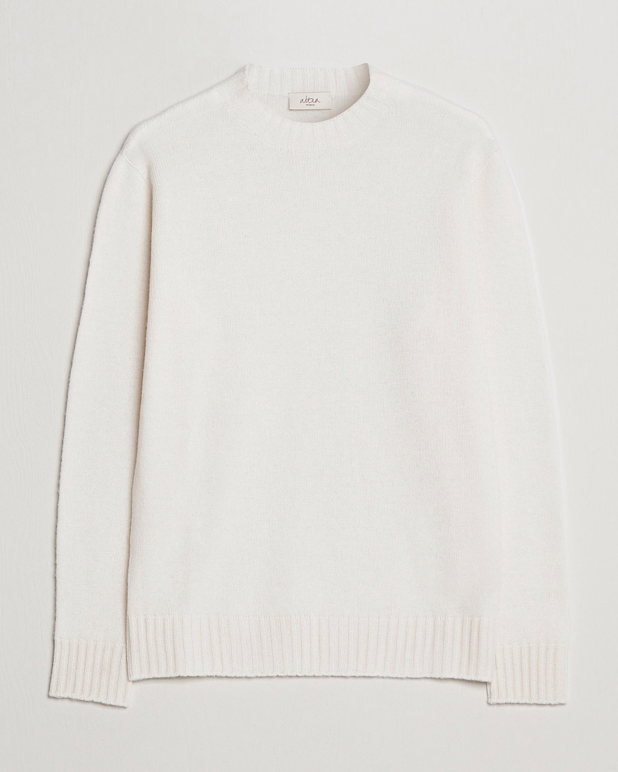 Herre | Gensere | Altea | Wool/Cashmere Crew Neck Sweater Latte