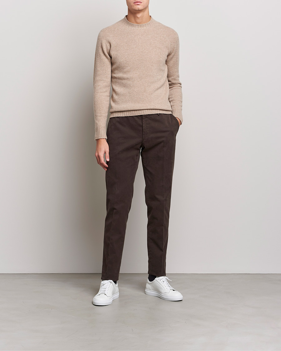 Herre | Gensere | Altea | Wool/Cashmere Crew Neck Sweater Beige