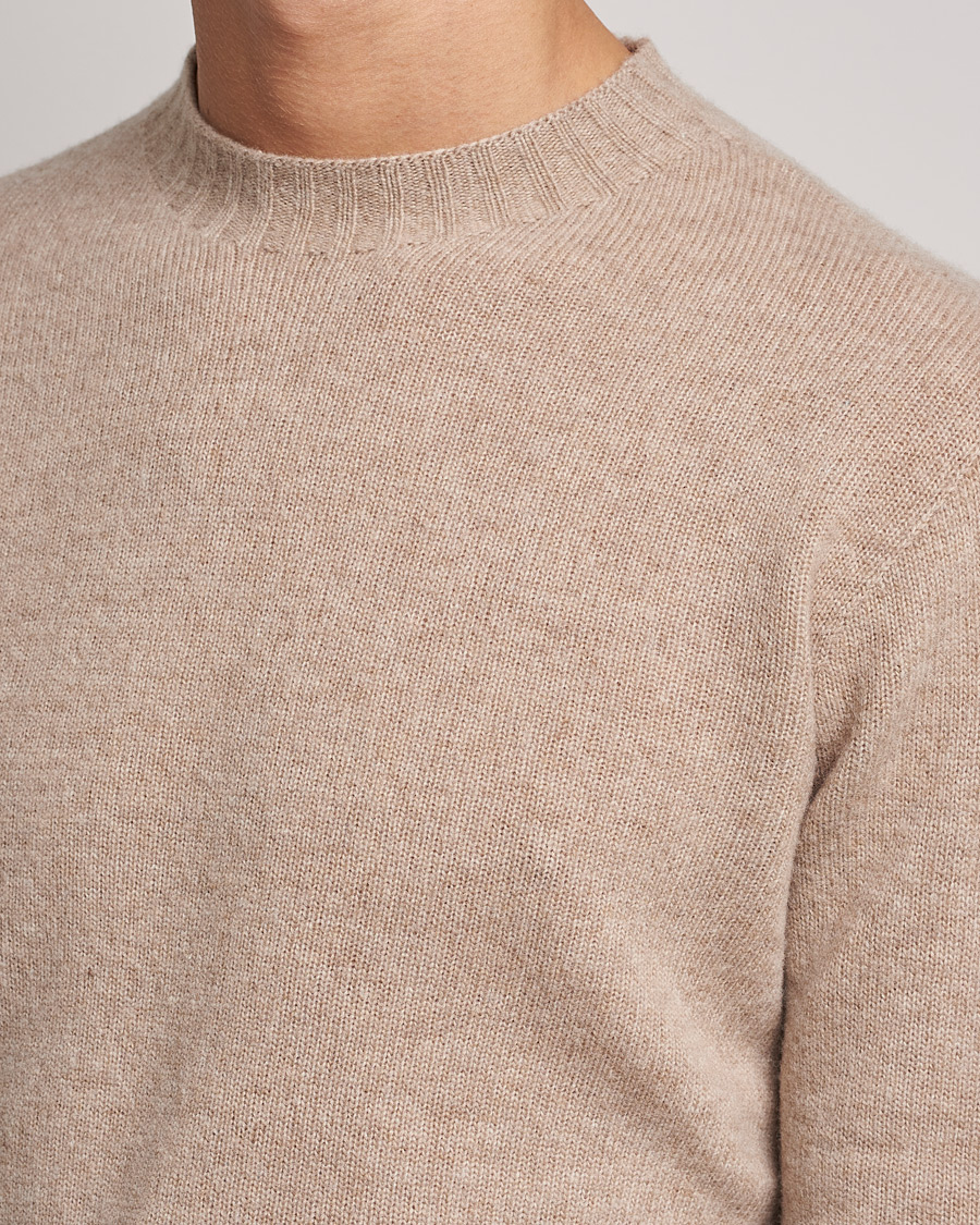 Herre | Gensere | Altea | Wool/Cashmere Crew Neck Sweater Beige