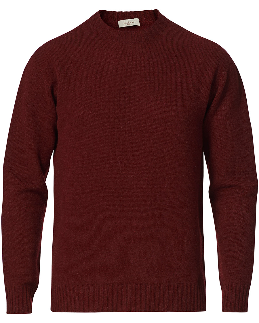 Herre | Gensere | Altea | Wool/Cashmere Crew Neck Sweater Burgundy