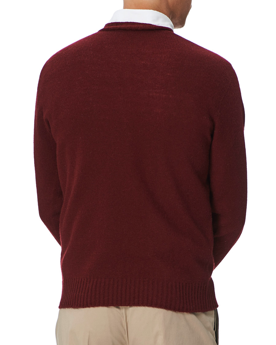 Herre | Gensere | Altea | Wool/Cashmere Crew Neck Sweater Burgundy