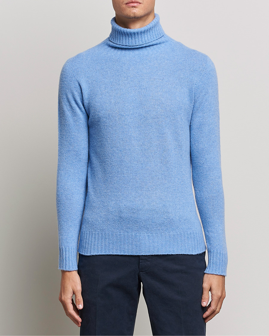 Herre | | Altea | Wool/Cashmere Turtleneck Sweater Light Blue