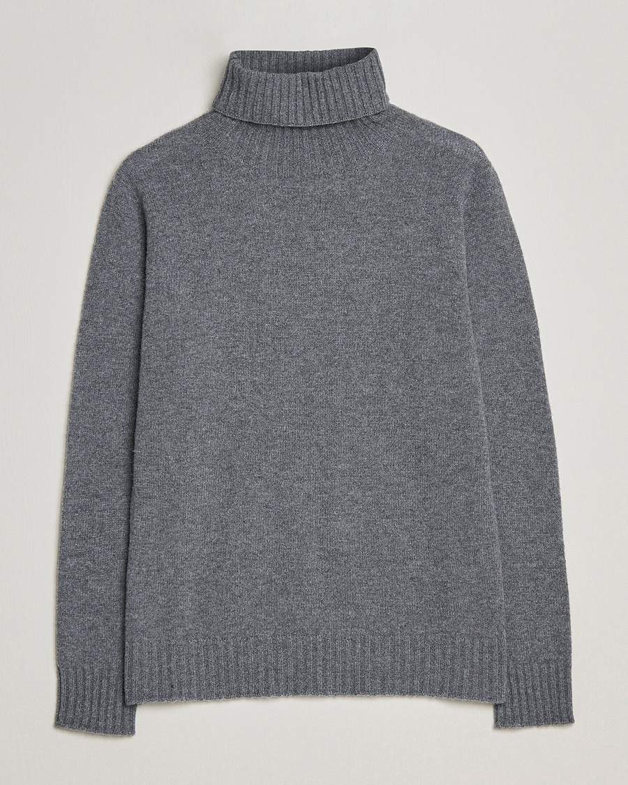 Herre |  | Altea | Wool/Cashmere Turtleneck Sweater Heather Grey