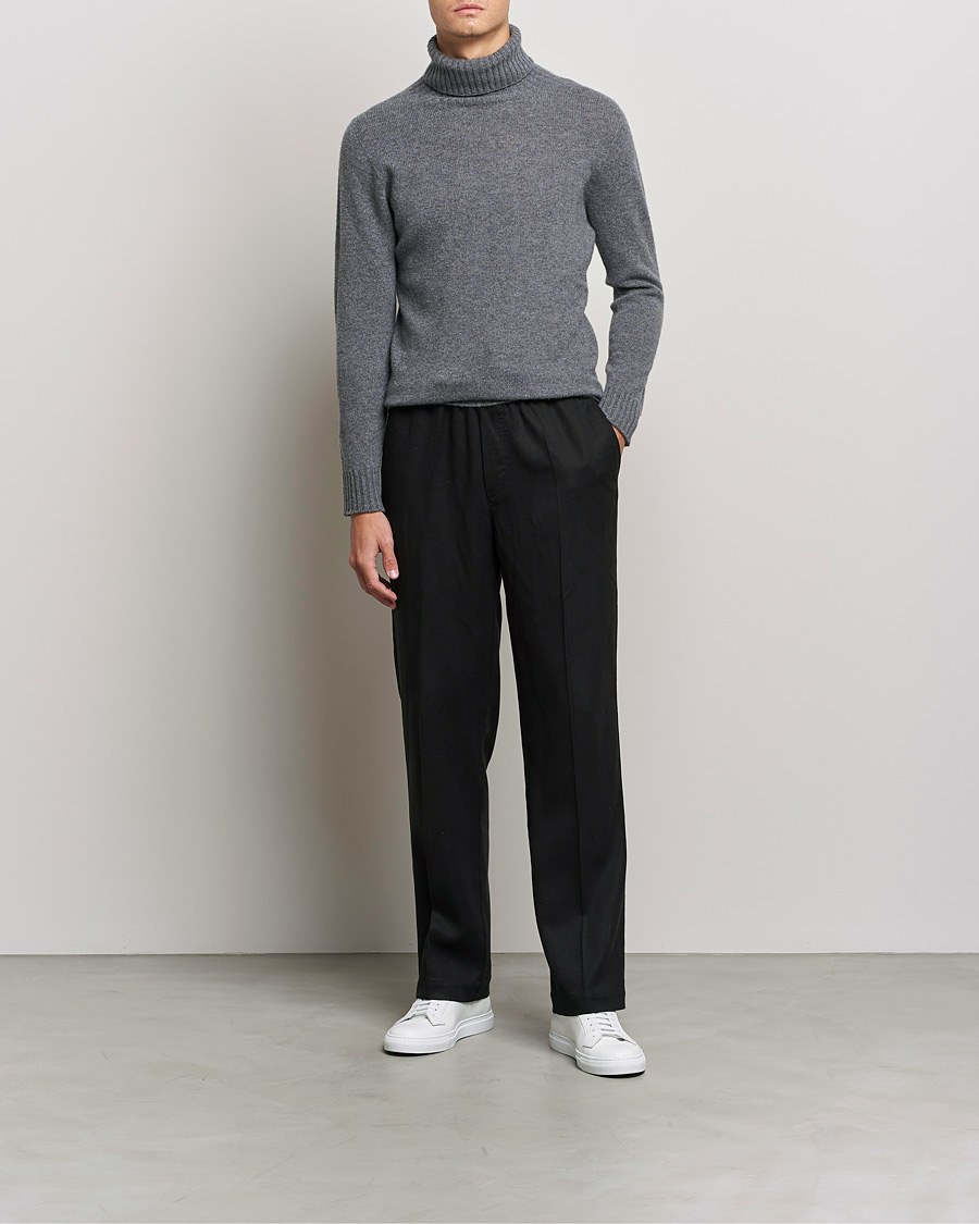 Herre | Pologensere | Altea | Wool/Cashmere Turtleneck Sweater Heather Grey