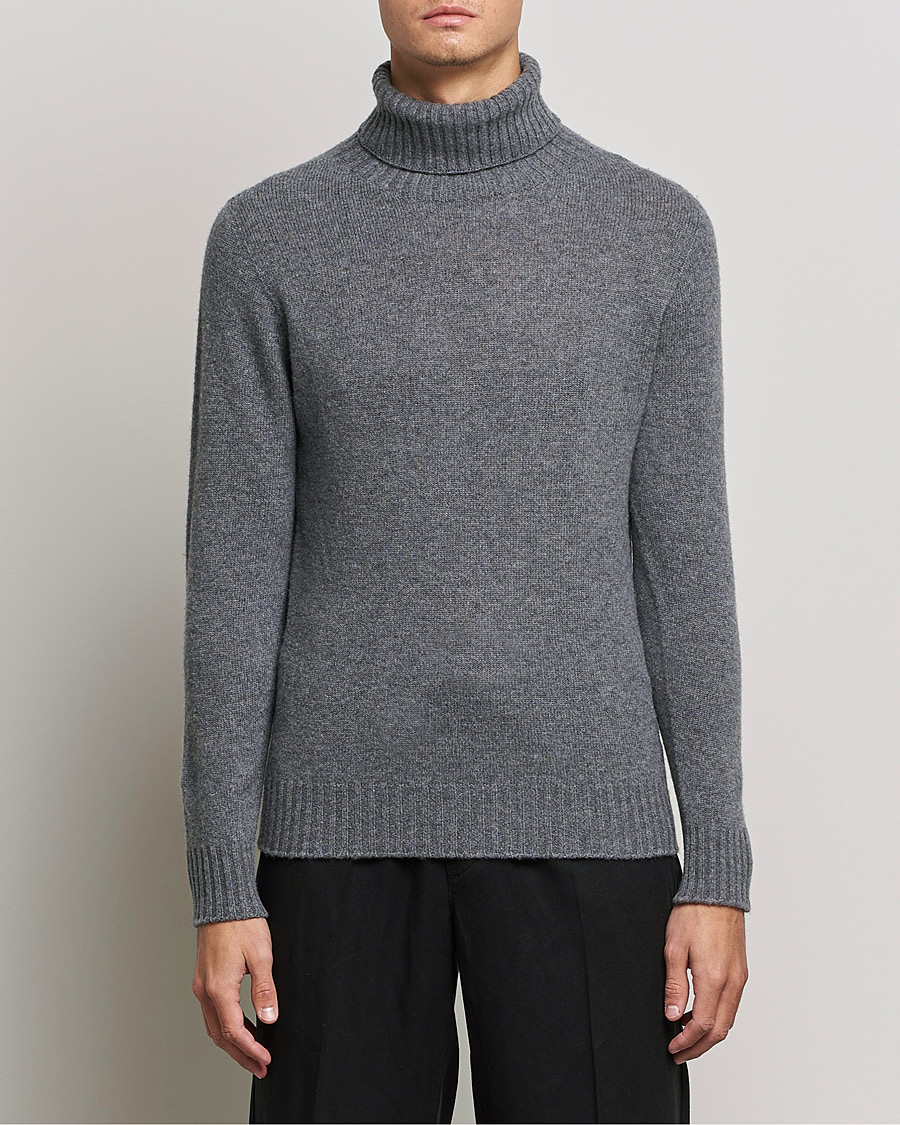 Herre | Gensere | Altea | Wool/Cashmere Turtleneck Sweater Heather Grey