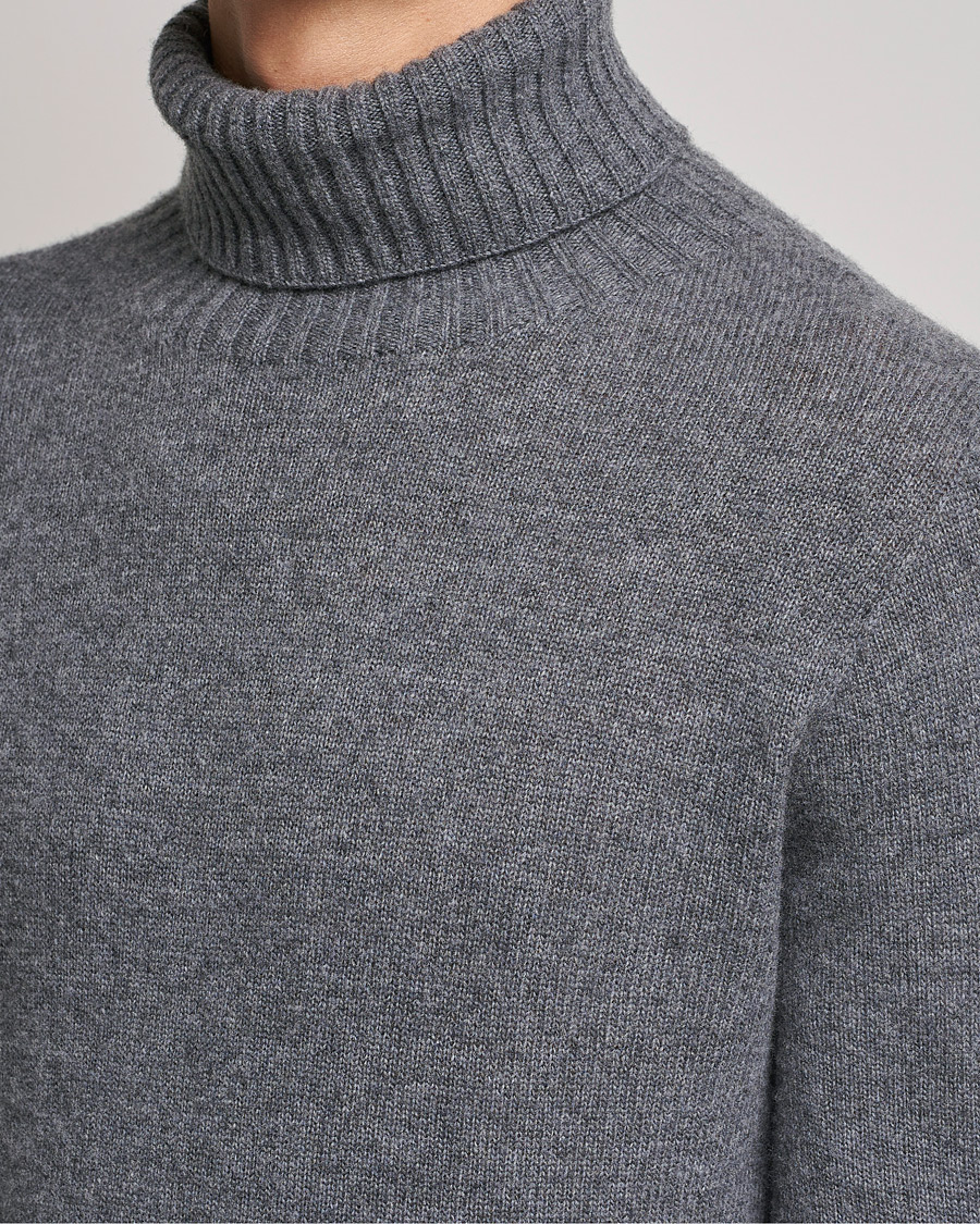 Herre | Gensere | Altea | Wool/Cashmere Turtleneck Sweater Heather Grey