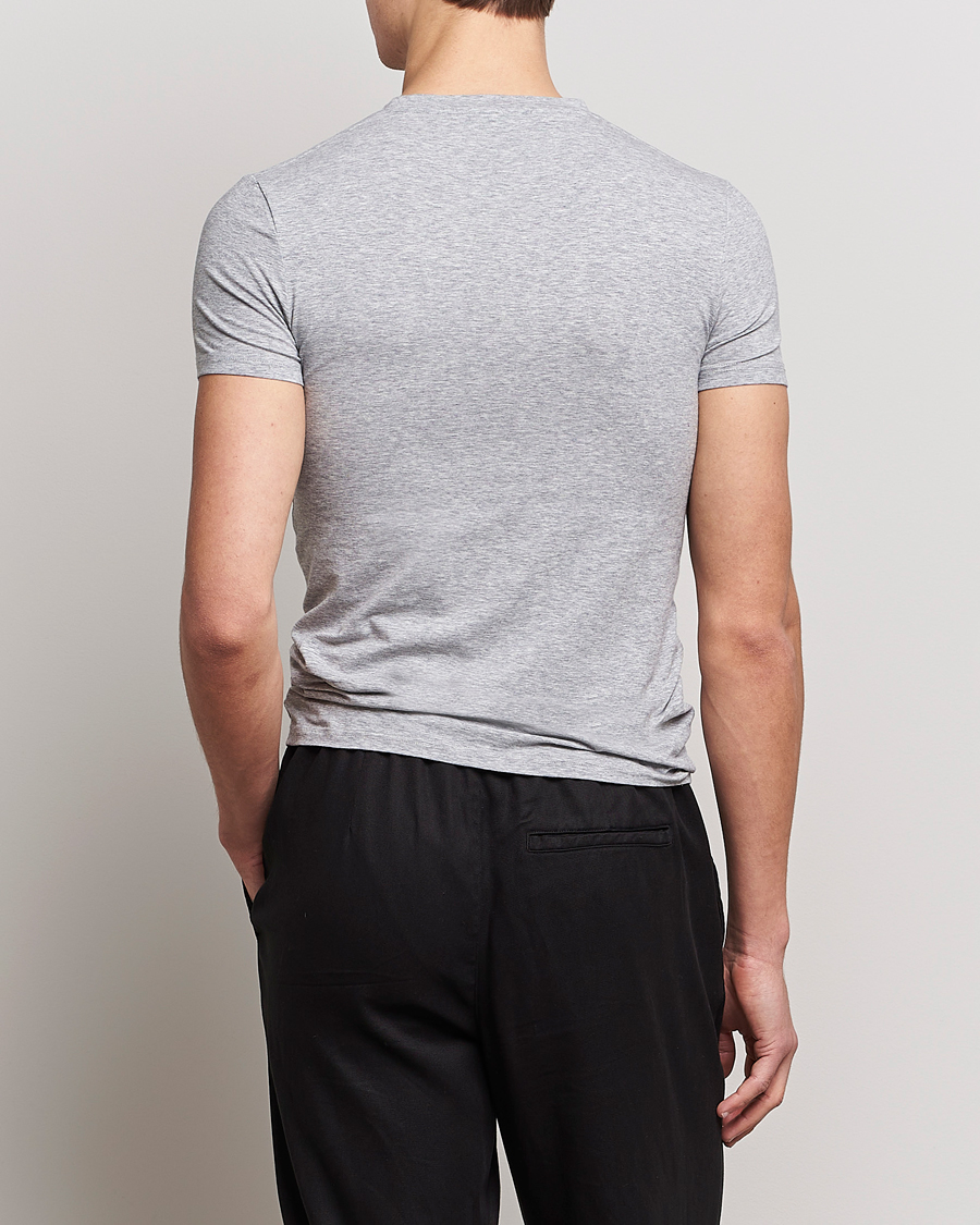 Herre | T-Shirts | Zegna | Cotton Stretch Crew Neck T-Shirt Grey Heather