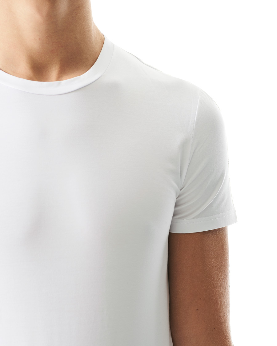 Herre | T-Shirts | Zegna | Cotton Stretch Crew Neck T-Shirt White
