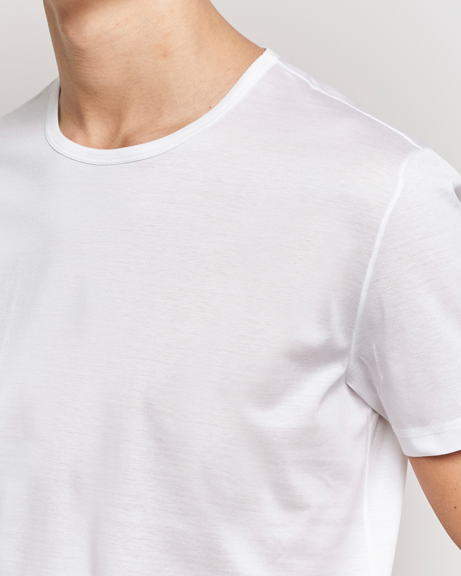 Herre | T-Shirts | Zegna | Filoscozia Fine Cotton Crew Neck T-Shirt White