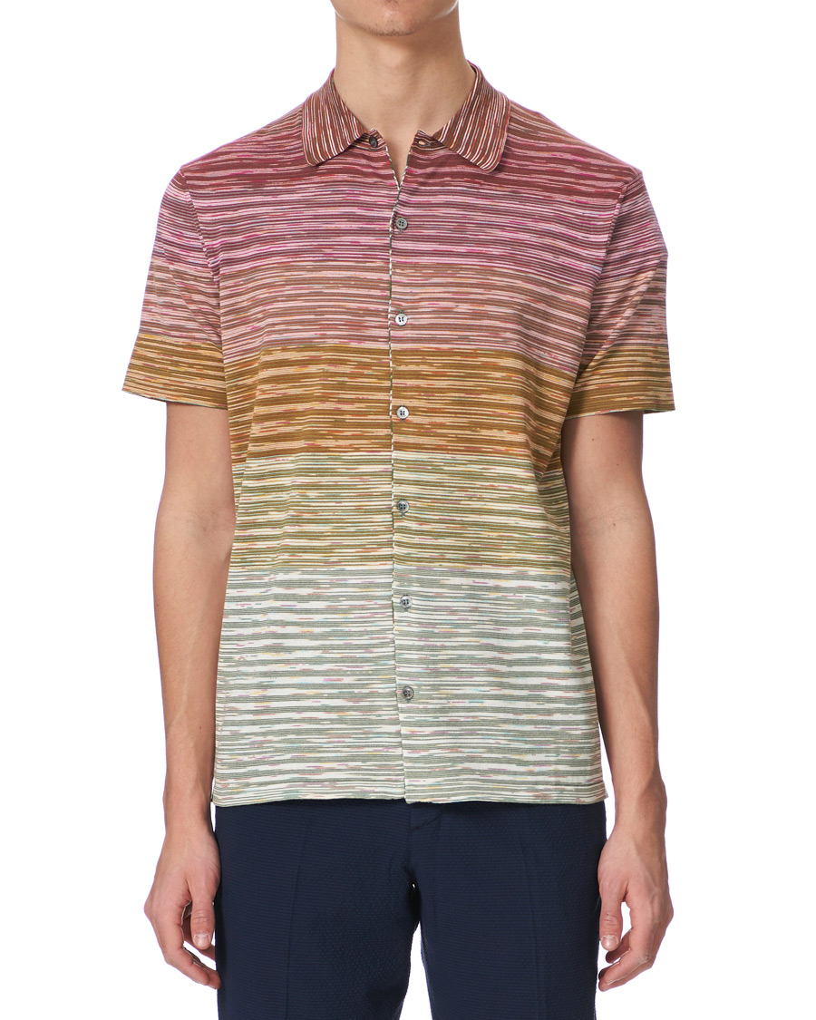 Herre | Skjorter | Missoni | Space-Dye Knitted Short Sleeve Shirt Multicolor