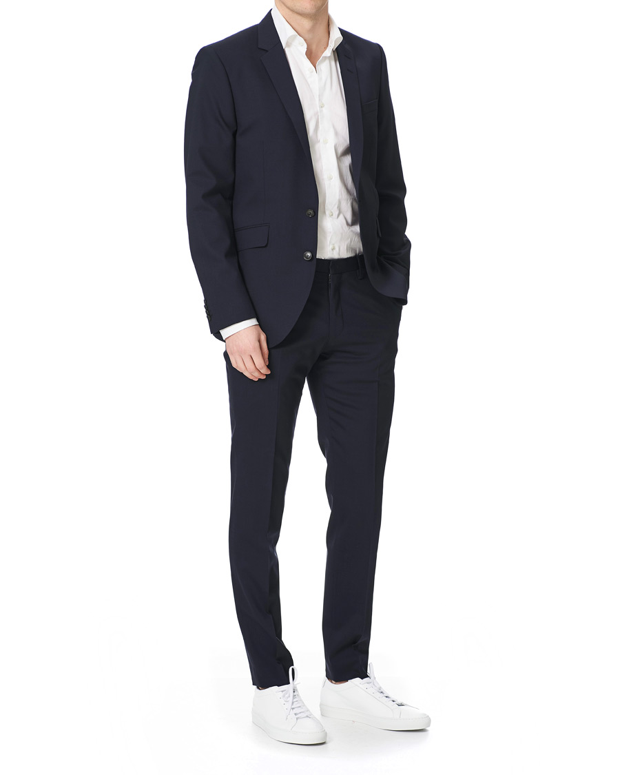 Herre | Bukser | Tiger of Sweden | Thodd Wool Suit Trousers Navy