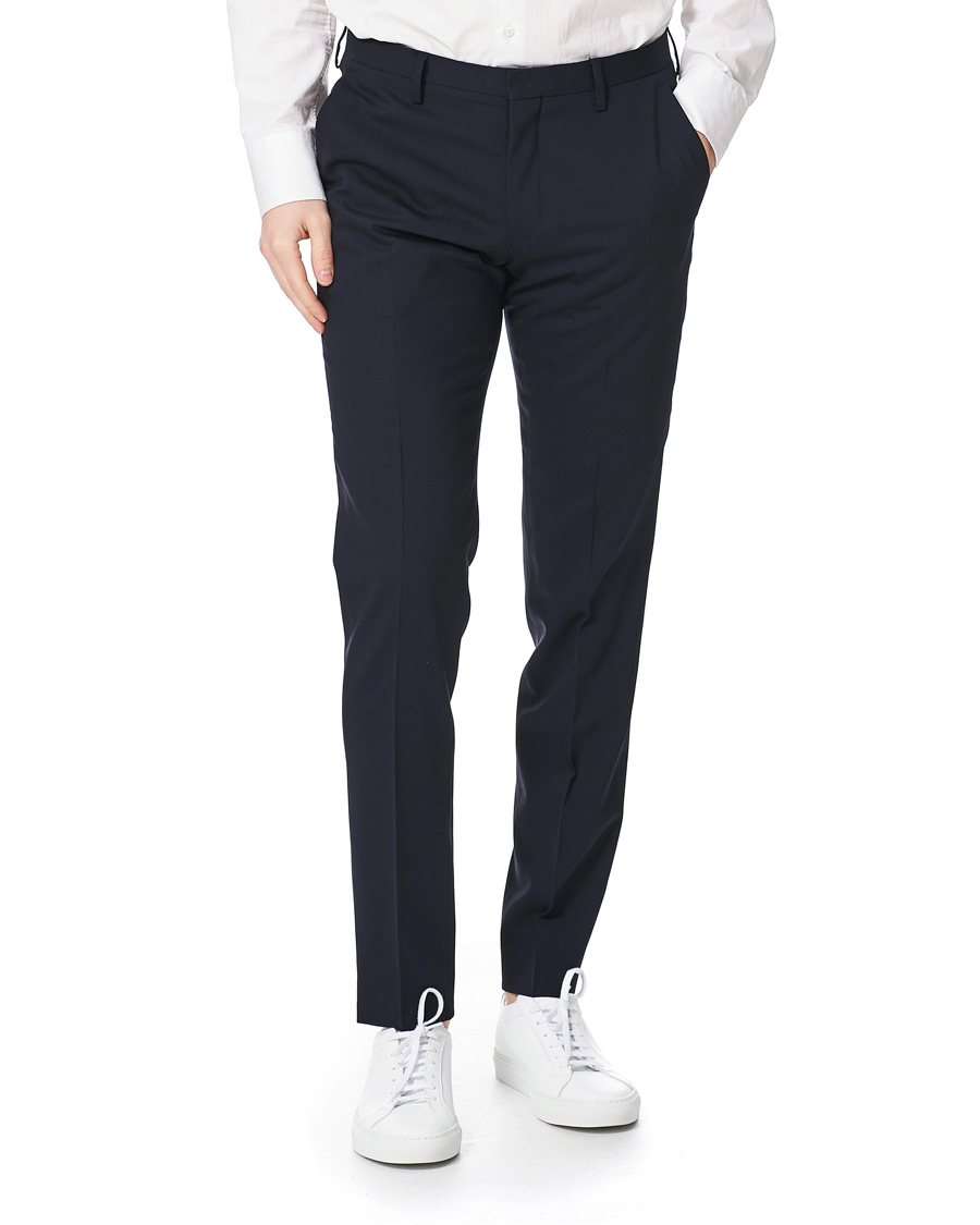Herre | Bukser | Tiger of Sweden | Thodd Wool Suit Trousers Navy