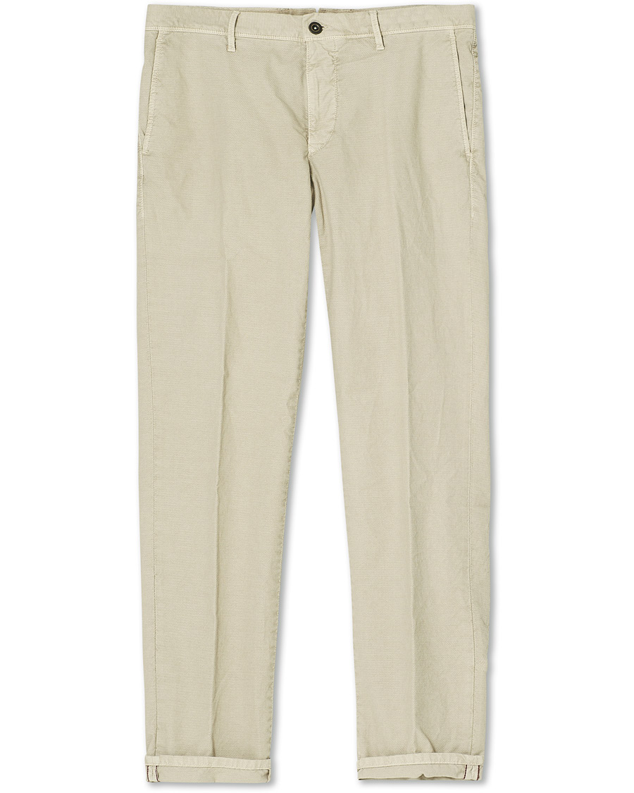 Herre | Bukser | Incotex | Easy Fit Selvedge Cotton Chinos Desert Khaki