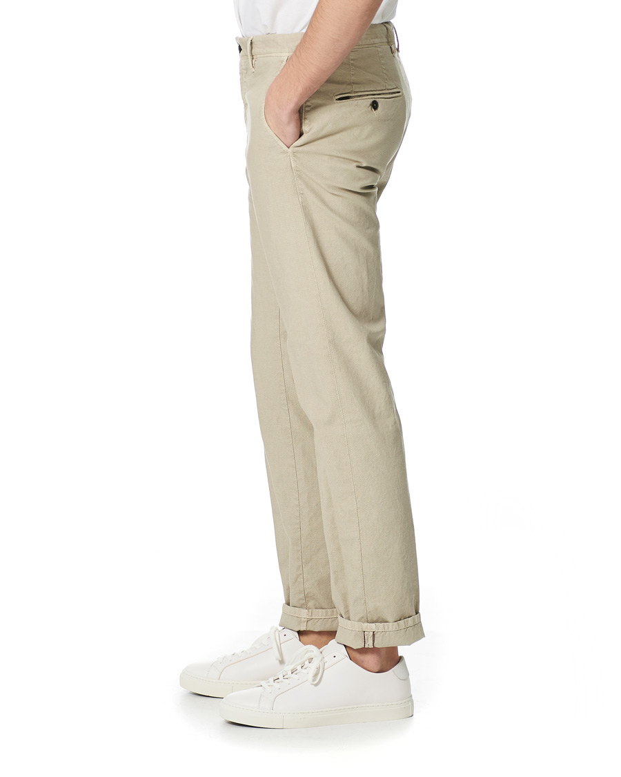 Herre | Bukser | Incotex | Easy Fit Selvedge Cotton Chinos Desert Khaki
