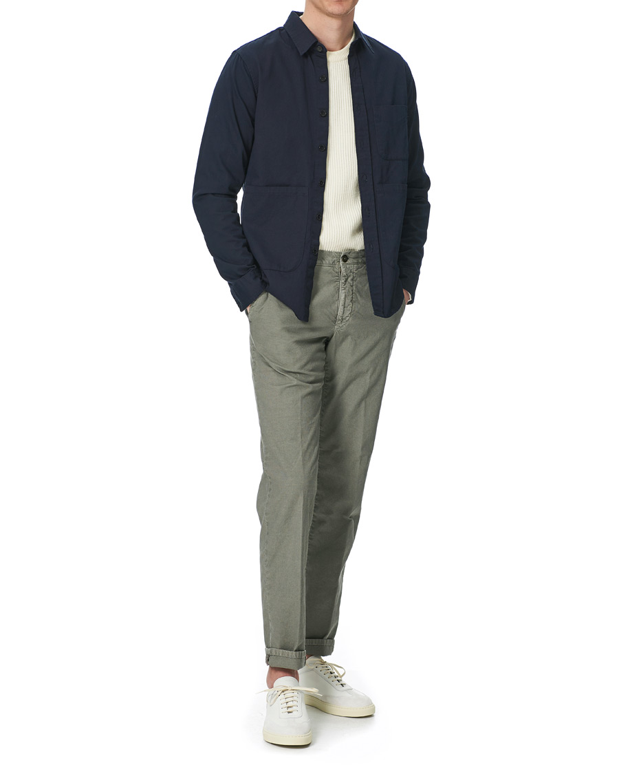 Herre | Bukser | Incotex | Easy Fit Selvedge Cotton Chinos Stone Grey