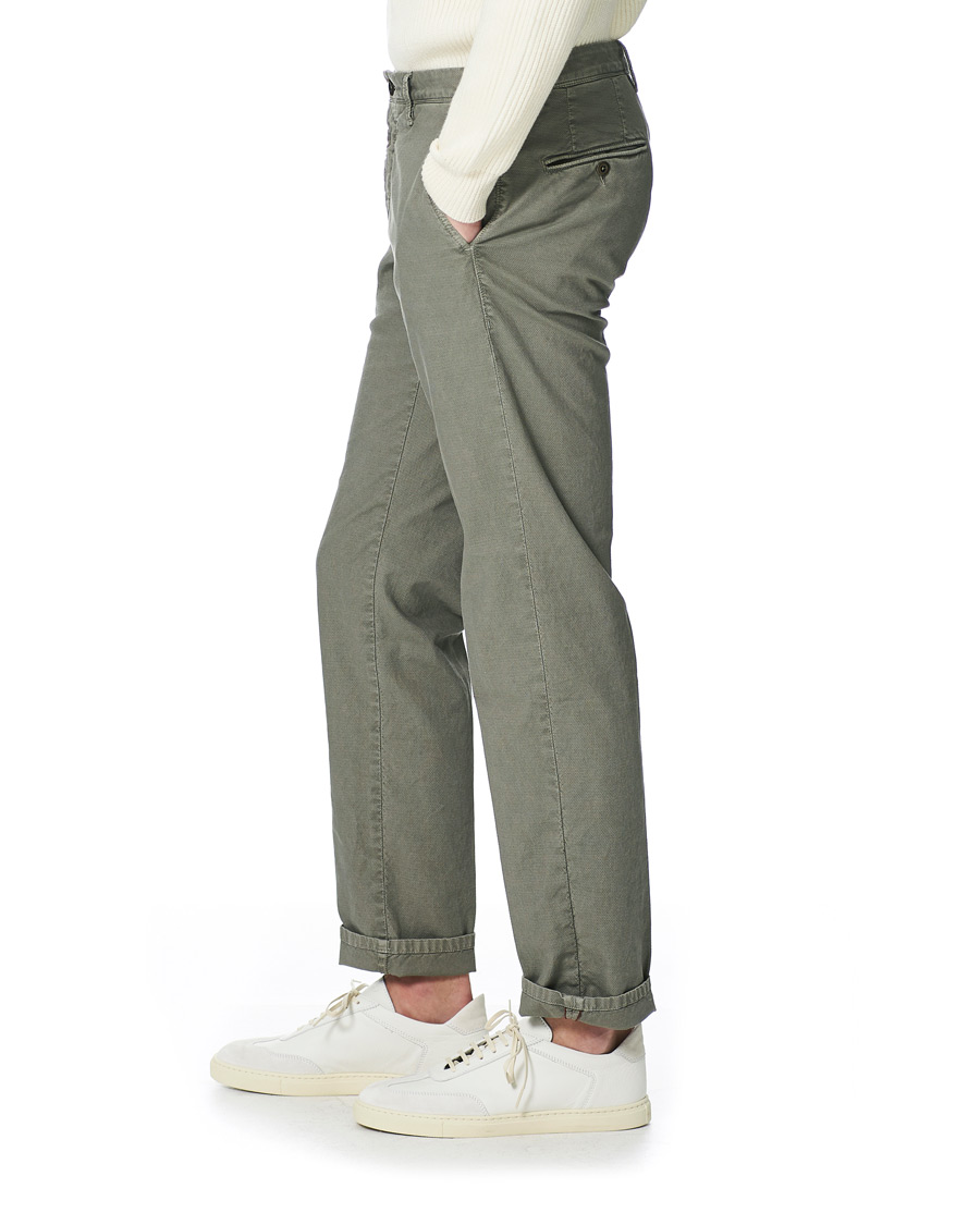 Herre | Bukser | Incotex | Easy Fit Selvedge Cotton Chinos Stone Grey