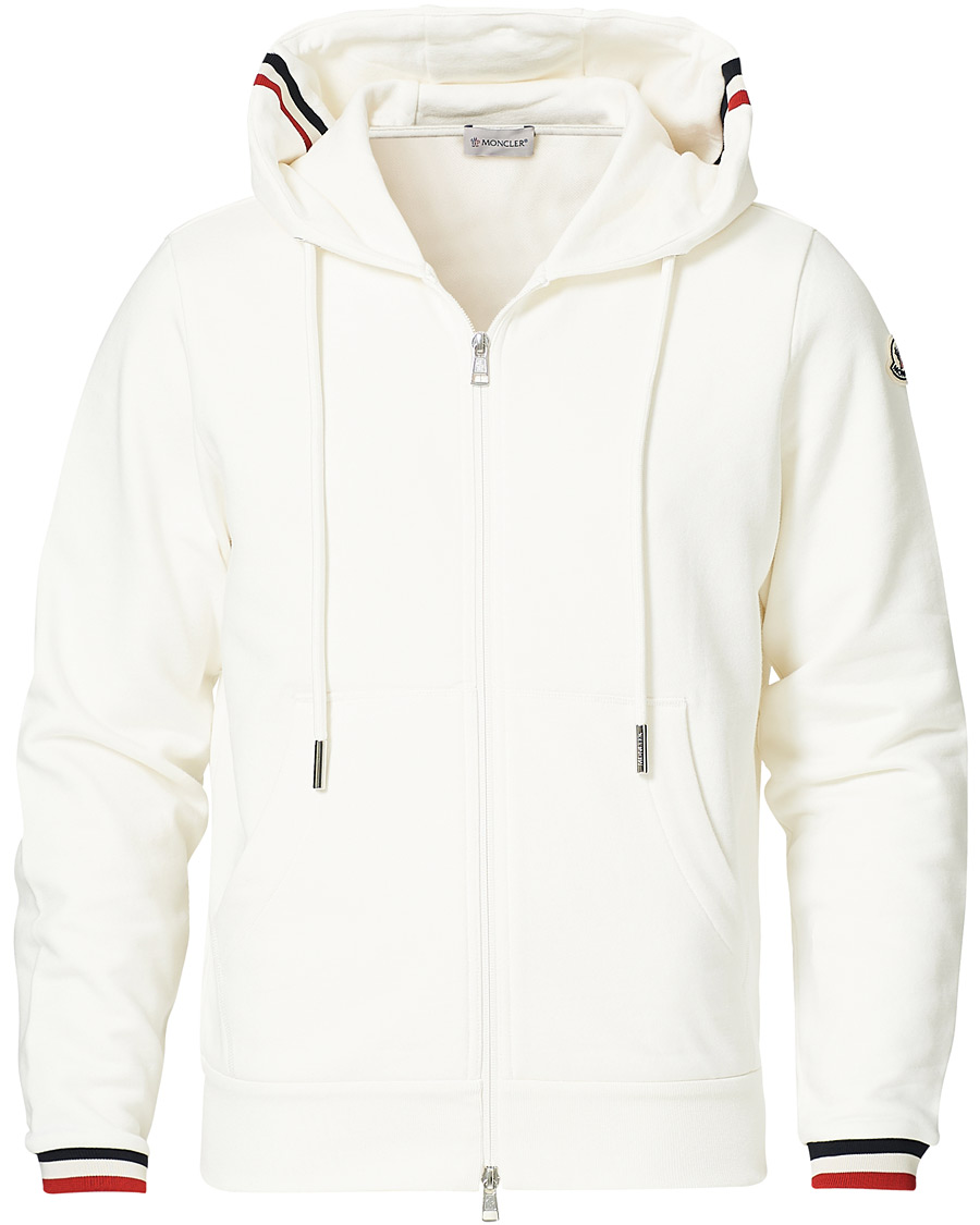 Herre | Gensere | Moncler | Maglia Full Zip Hoodie Off White