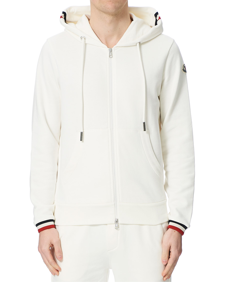 Herre | Gensere | Moncler | Maglia Full Zip Hoodie Off White