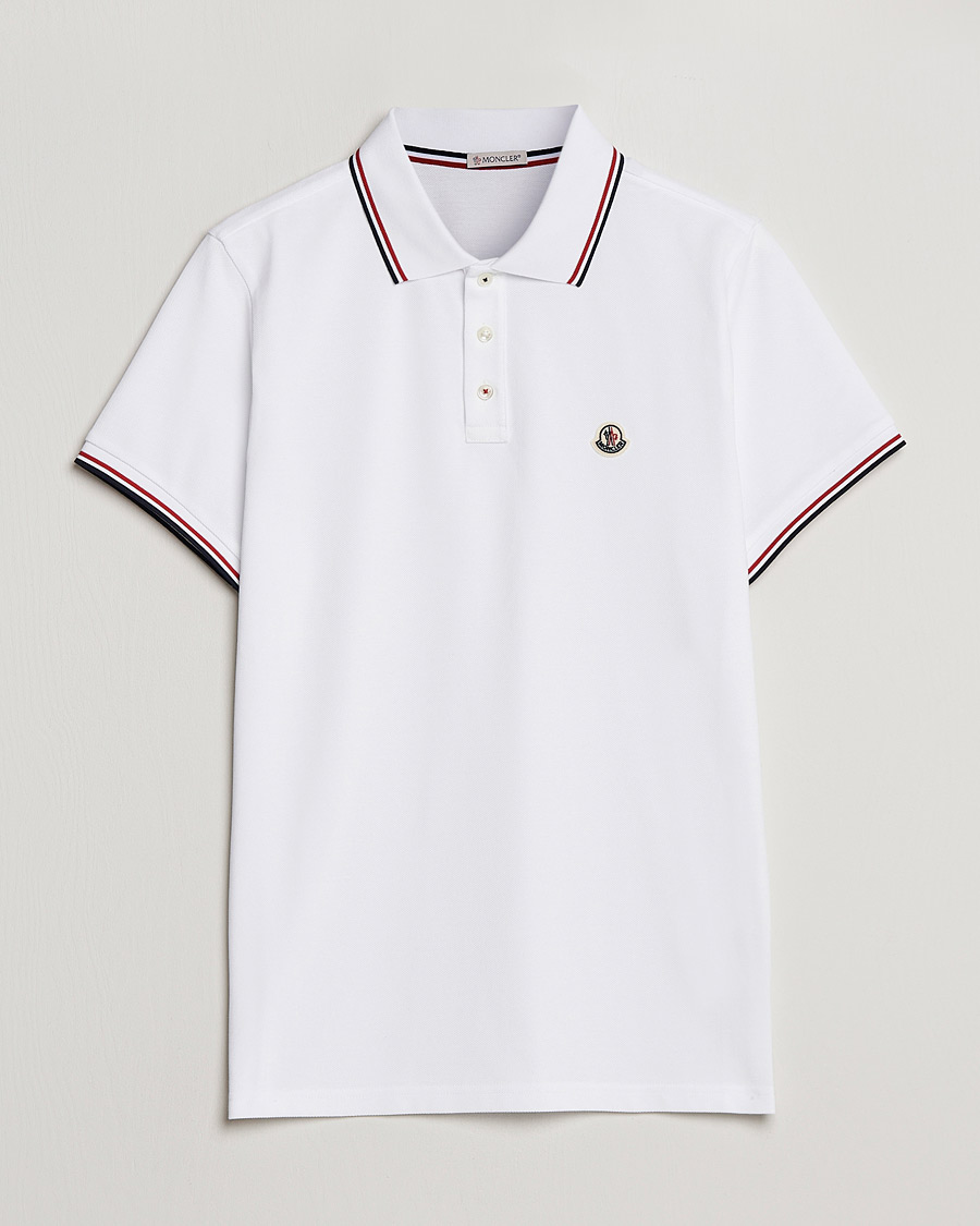 Herre | Pikéer | Moncler | Contrast Rib Polo White