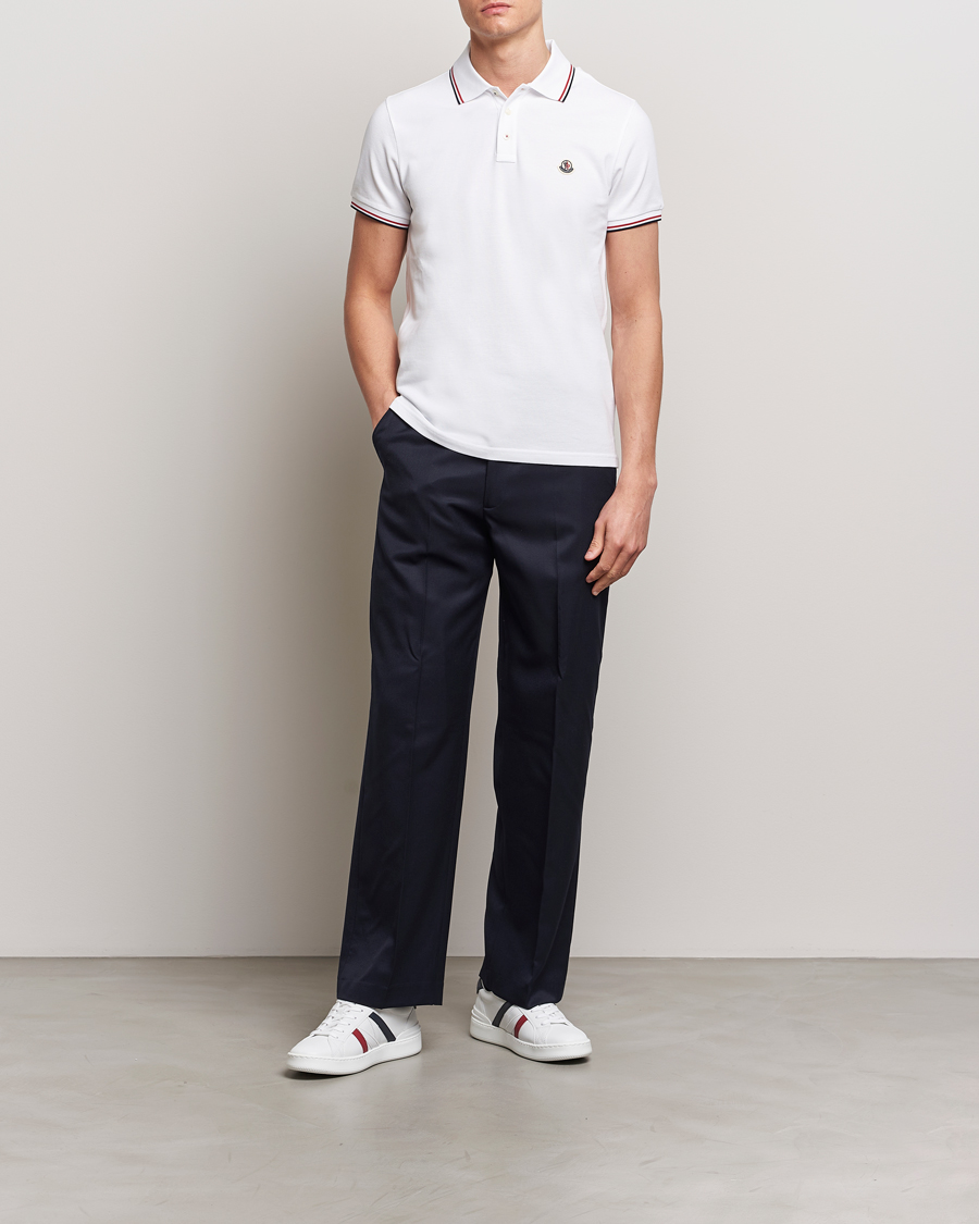 Herre | Pikéer | Moncler | Contrast Rib Polo White
