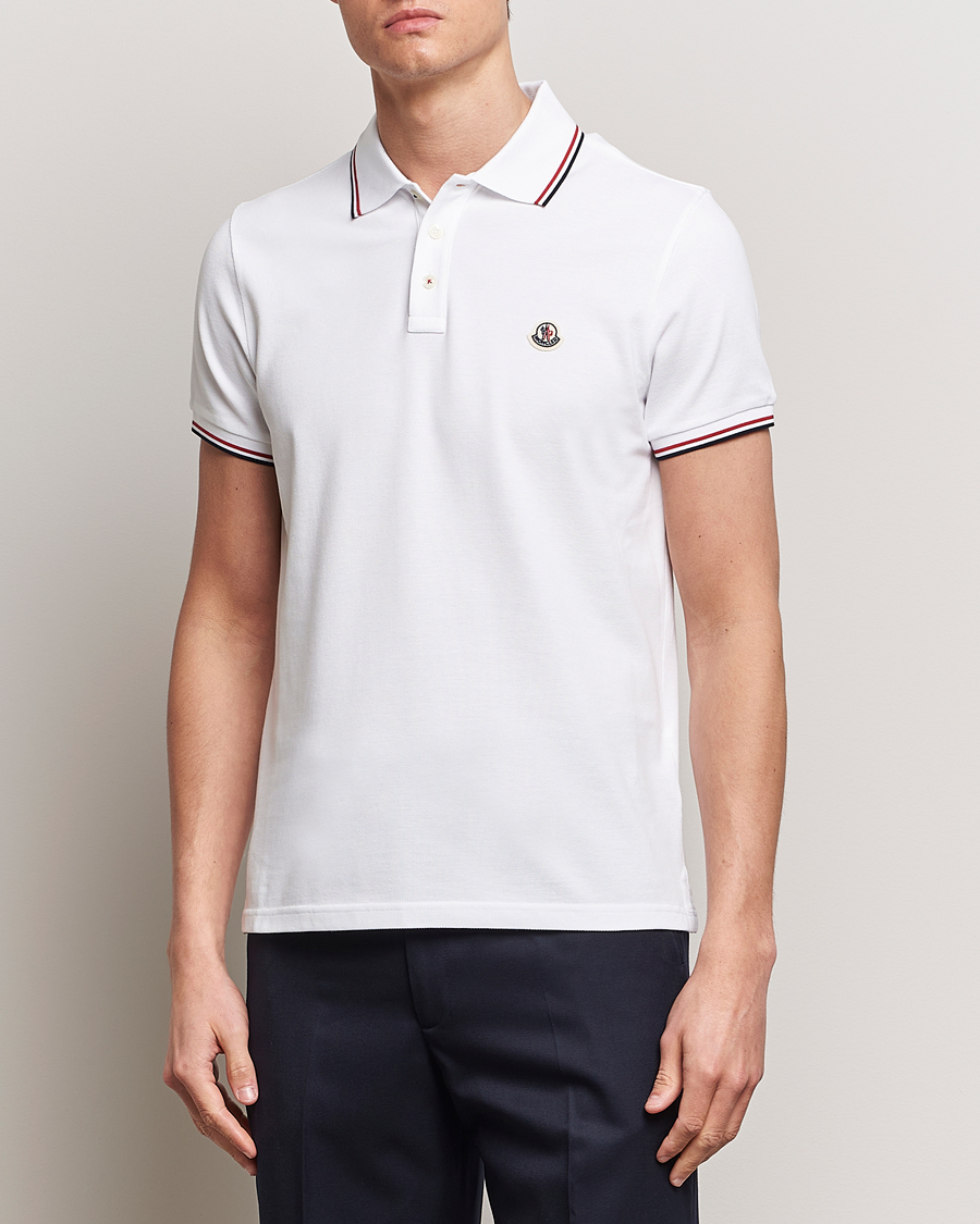 Herre | Alla produkter | Moncler | Contrast Rib Polo White