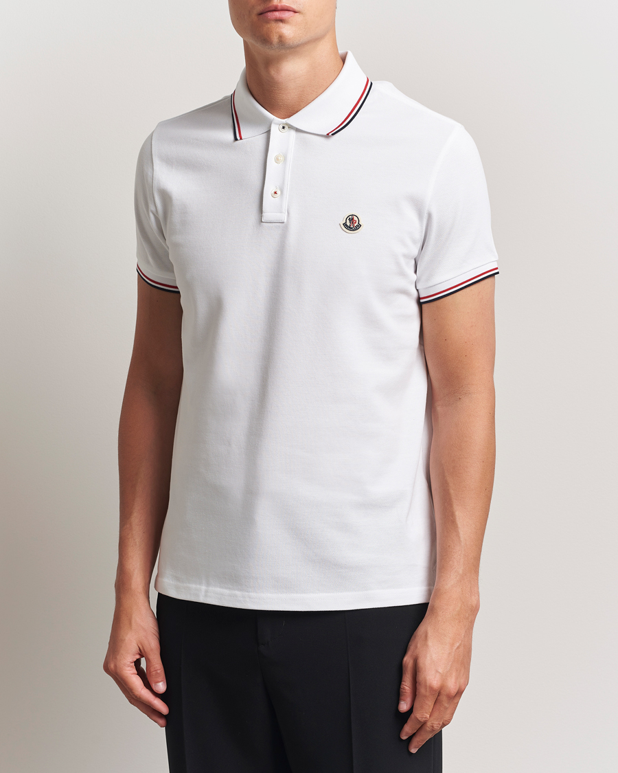 Herre | Pikéer | Moncler | Contrast Rib Polo White