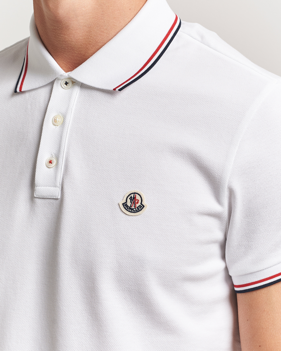Herre | Pikéer | Moncler | Contrast Rib Polo White