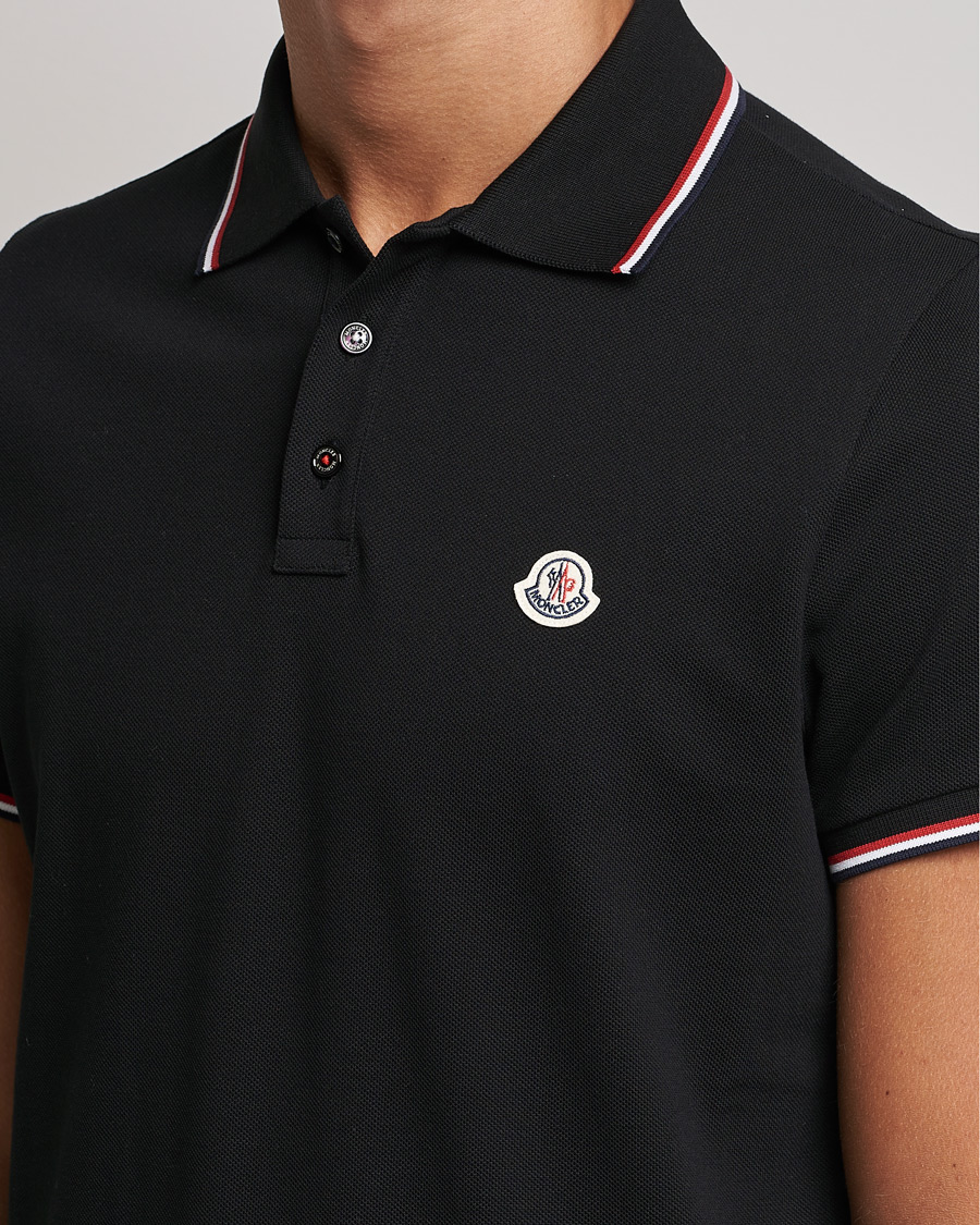 Herre | Pikéer | Moncler | Contrast Rib Polo Black