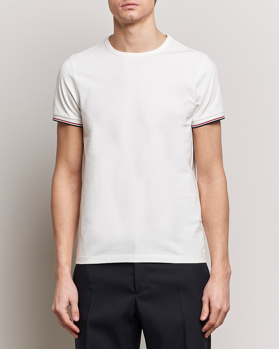 Herre | T-Shirts | Moncler | Shoulder Logo T-Shirt Off White