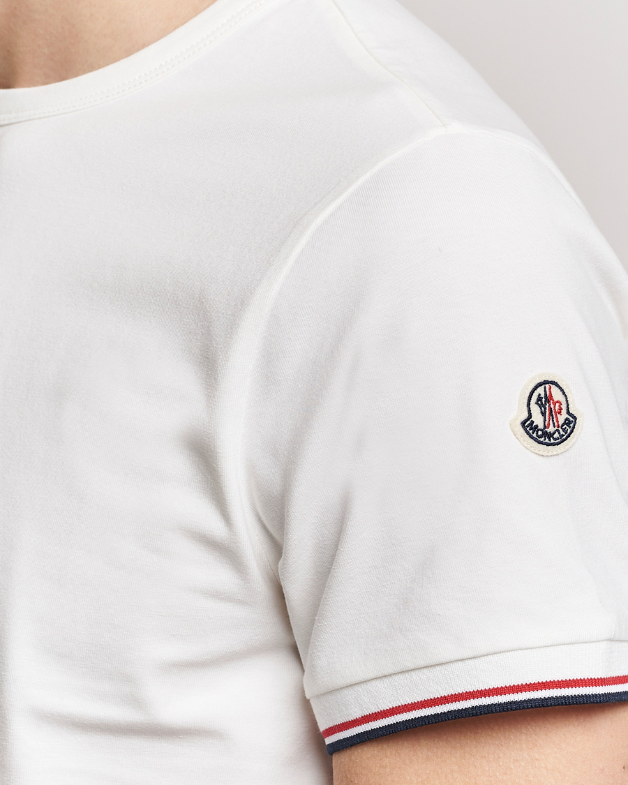 Herre | T-Shirts | Moncler | Shoulder Logo T-Shirt Off White