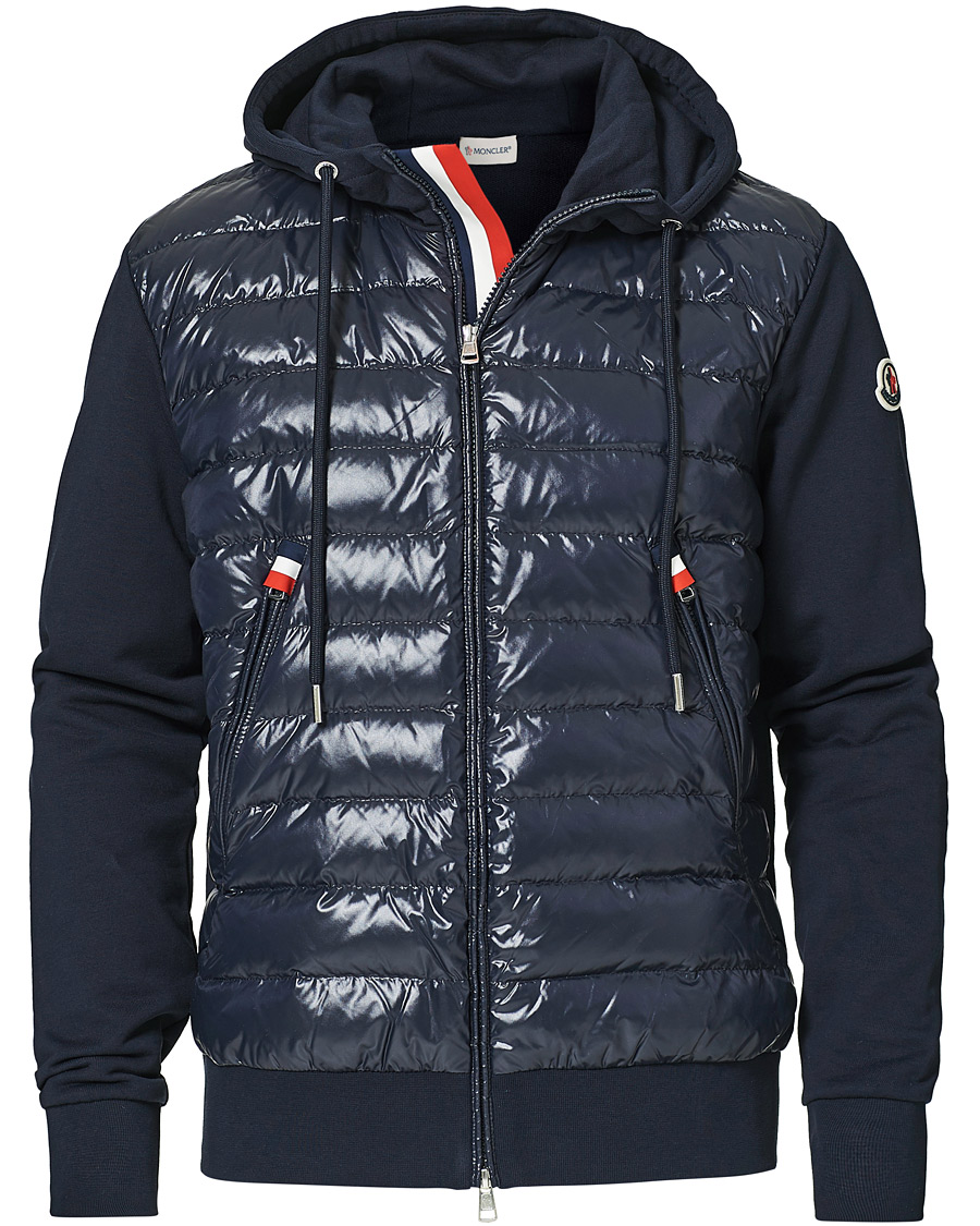 Herre | Jakker | Moncler | Maglia Full Zip Hybrid Navy