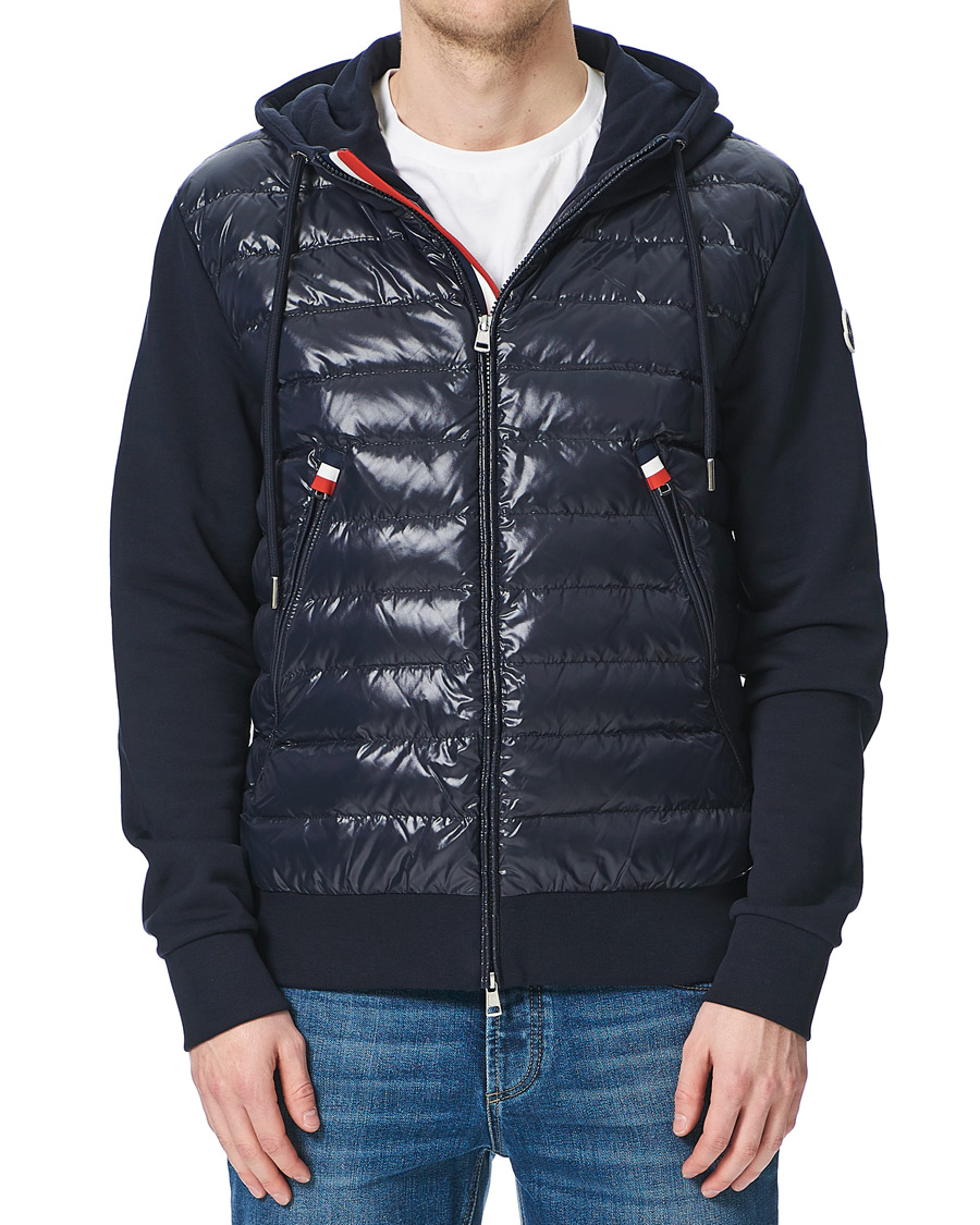 Herre | Jakker | Moncler | Maglia Full Zip Hybrid Navy