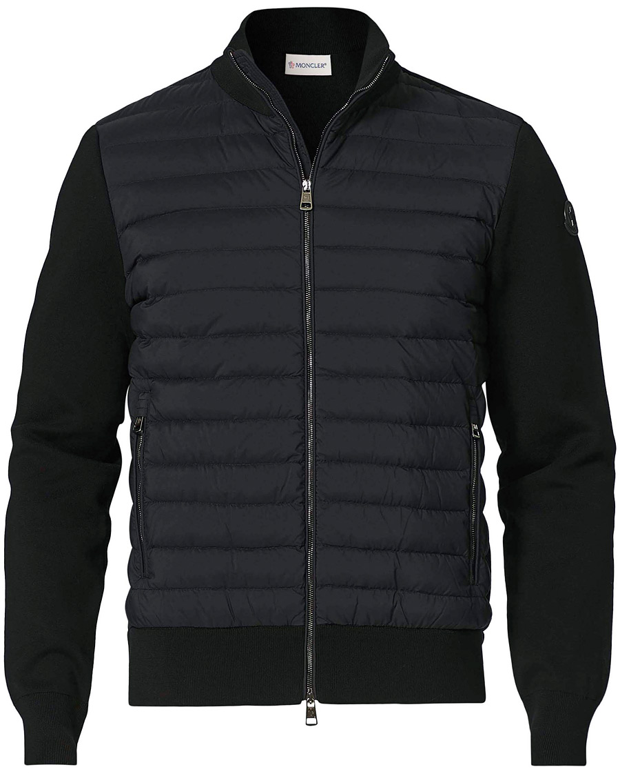 Herre | Gensere | Moncler | Cardigan Down Hybrid Black