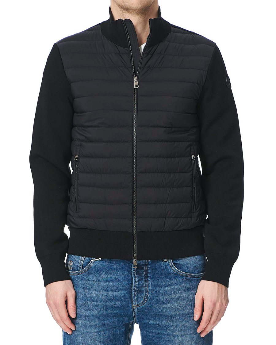Herre | Gensere | Moncler | Cardigan Down Hybrid Black