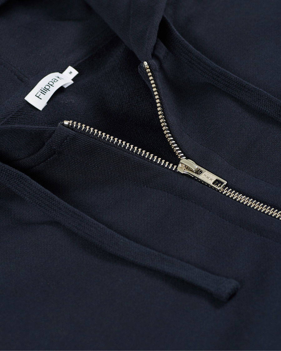 Herre | Gensere | Filippa K | Aldous Cotton Zip Hood Navy